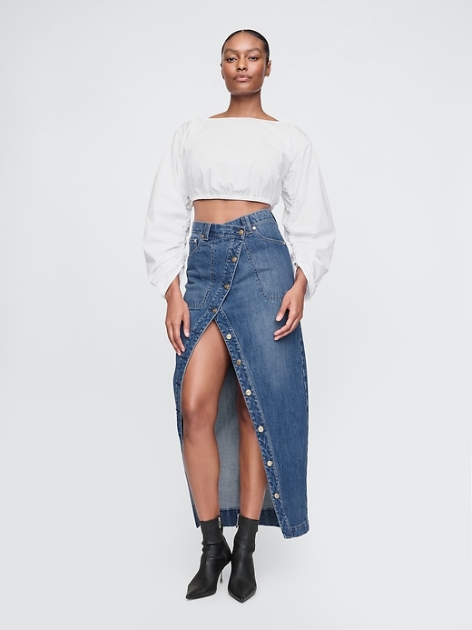 Image number 2 showing, Gap × Cult Gaia Ruched Cropped Top