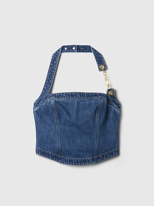 Image number 5 showing, Gap × Cult Gaia Cropped Denim Bustier