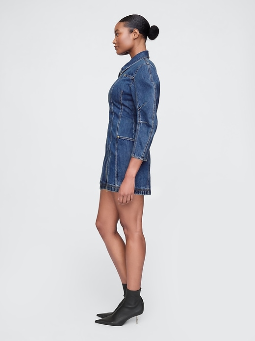 Image number 3 showing, Gap × Cult Gaia Barrel Denim Mini Dress