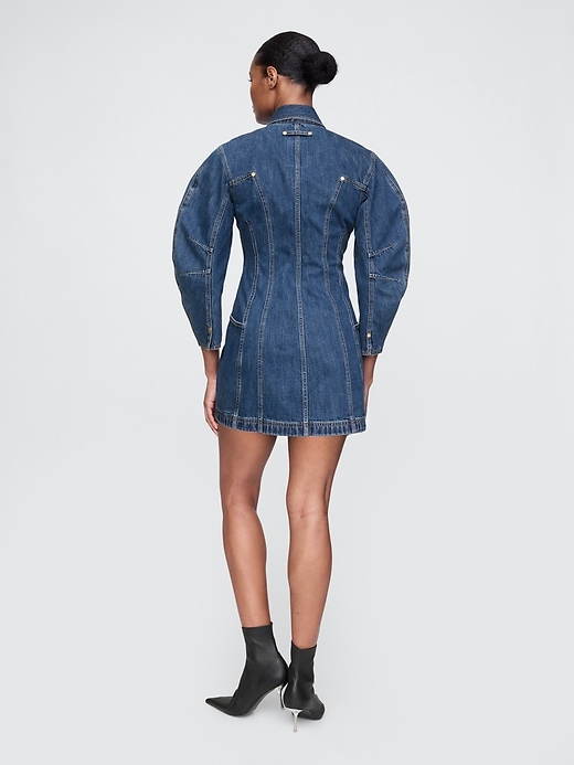 Image number 4 showing, Gap × Cult Gaia Barrel Denim Mini Dress