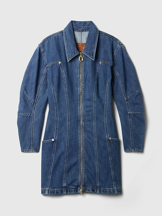 Image number 7 showing, Gap × Cult Gaia Barrel Denim Mini Dress