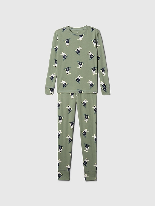 Image number 1 showing, Kids Organic Brushed Cotton PJ Set