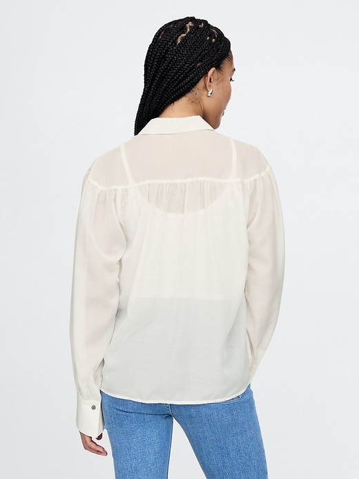 Image number 2 showing, Oversized Sheer Shirt