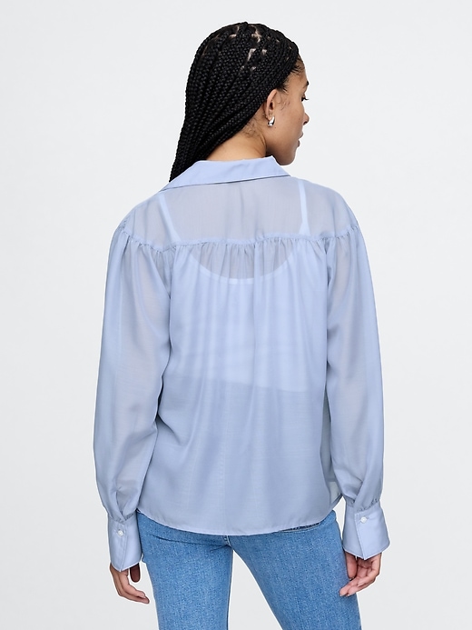 Image number 2 showing, Oversized Sheer Shirt