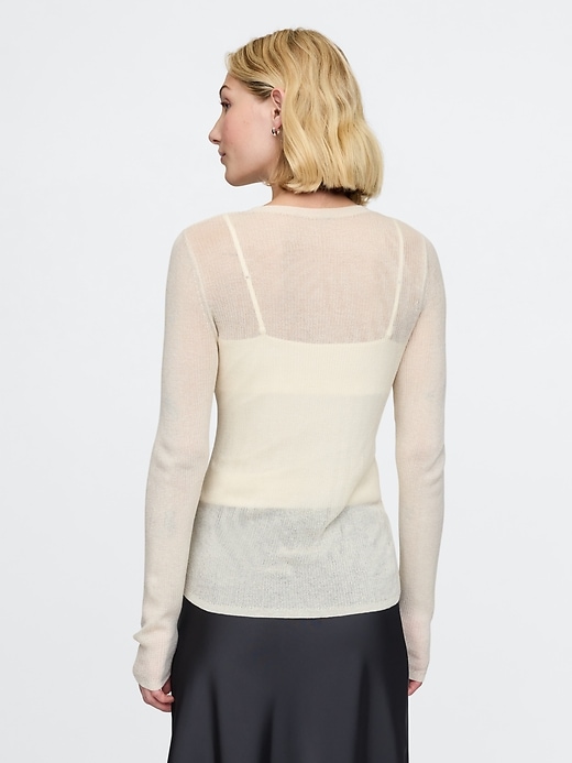 Image number 2 showing, Sheer Rib Sweater