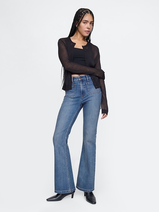 Image number 1 showing, High Rise Curvy &#39;70s Flare Jeans