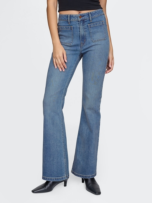 Image number 2 showing, High Rise Curvy &#39;70s Flare Jeans