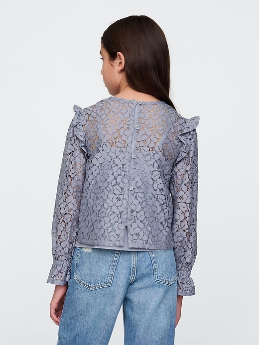 Image number 2 showing, Kids Ruffle Lace Top