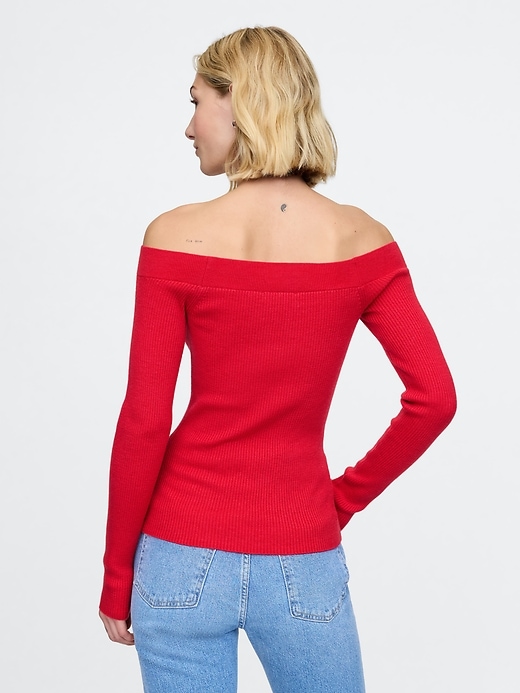 Image number 2 showing, Off-Shoulder Sweater Top