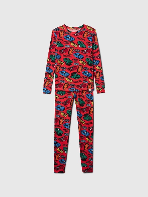 Image number 1 showing, Kids Organic Brushed Cotton Hot Wheels PJ Set