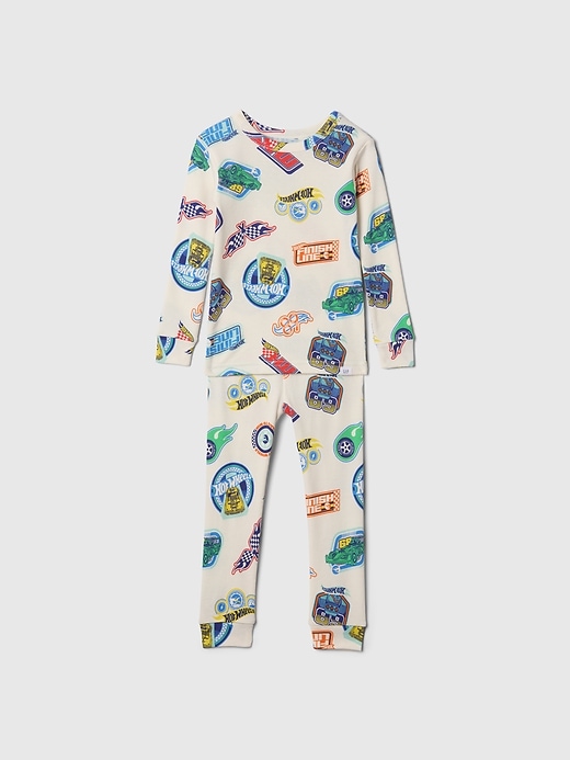 Image number 1 showing, Baby & Toddler Organic Brushed Cotton Hot Wheels PJ Set