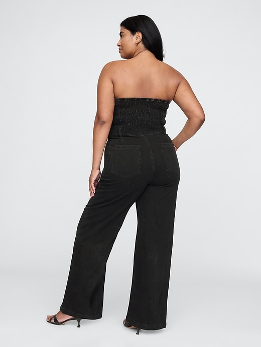 Image number 6 showing, Strapless Denim Jumpsuit