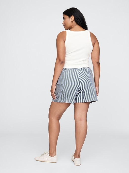 Image number 6 showing, Organic Cotton Striped Poplin Shorts