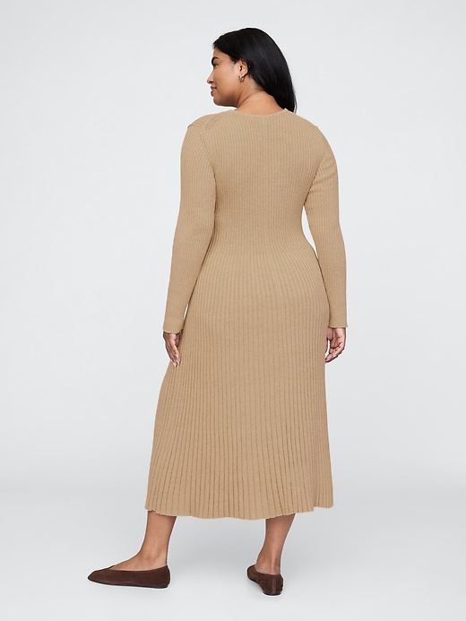 Image number 6 showing, V-Neck Rib Maxi Sweater Dress