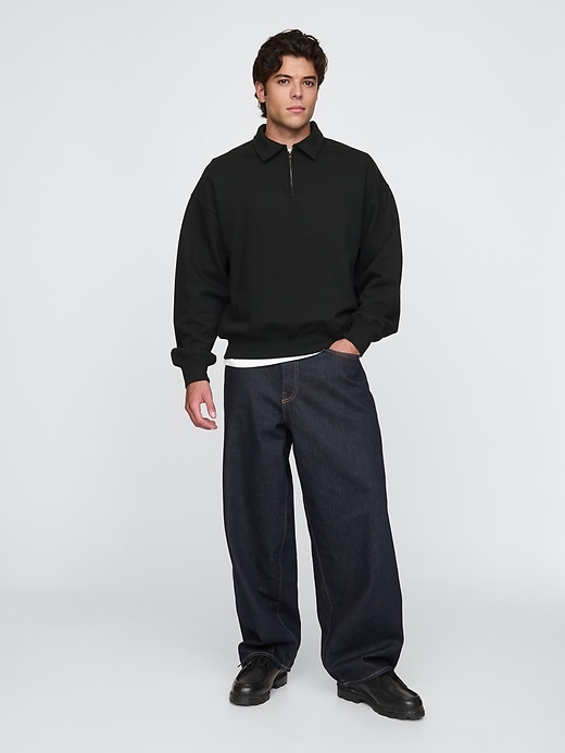 Image number 3 showing, Heavyweight Quarter-Zip Polo Sweatshirt