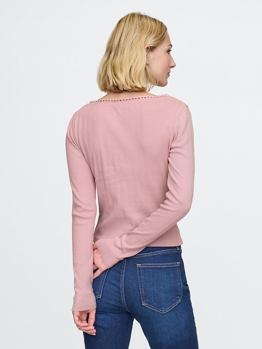 Image number 2 showing, Cropped Pointelle Cardigan