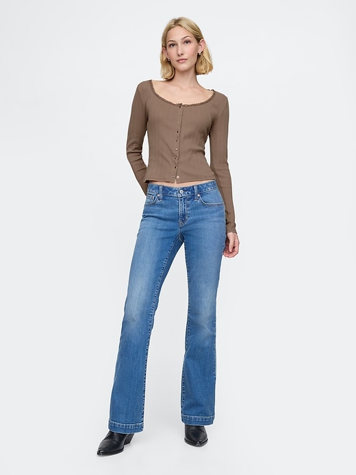 Image number 3 showing, Cropped Pointelle Cardigan