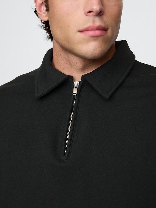 Image number 4 showing, Heavyweight Quarter-Zip Polo Sweatshirt