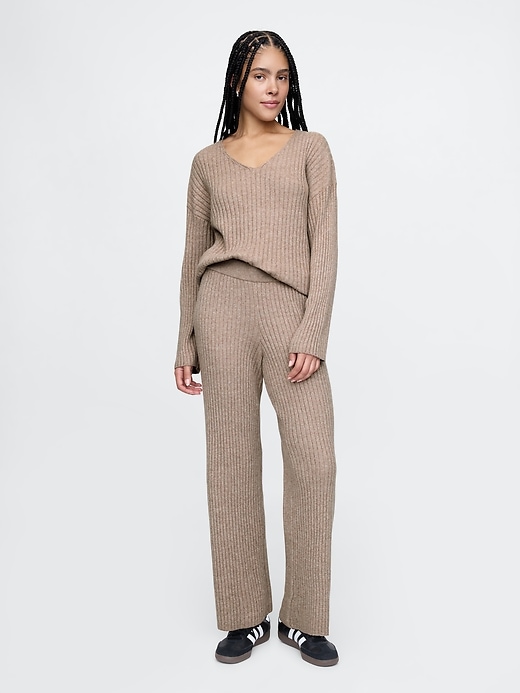 Image number 1 showing, CashSoft Wide Rib Sweater Pants