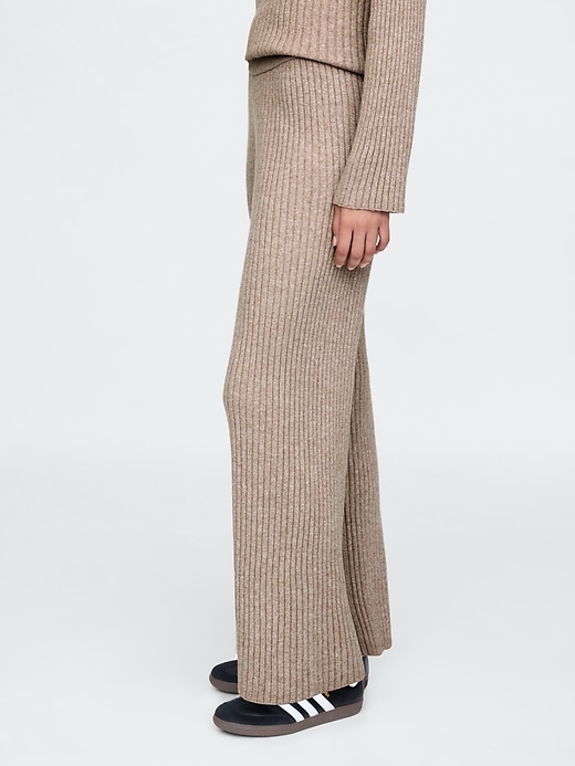 Image number 3 showing, CashSoft Wide Rib Sweater Pants