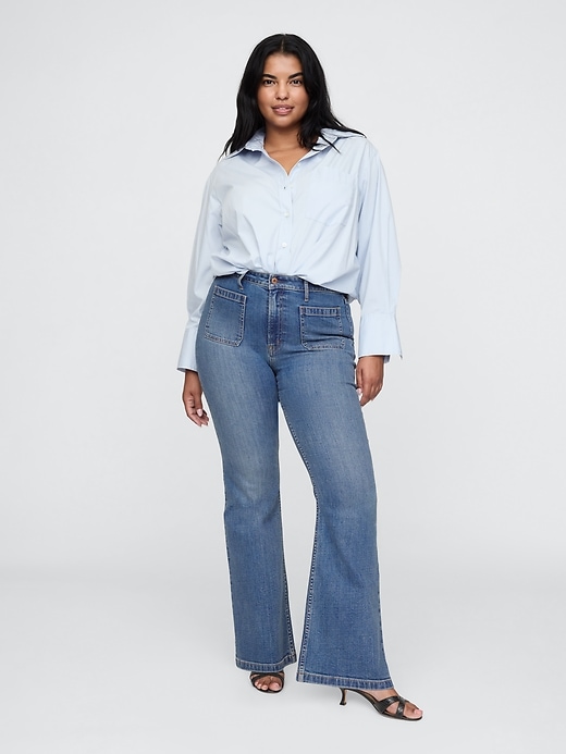 Image number 5 showing, Curvy High Rise '70s Flare Jeans