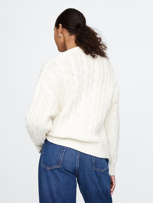 Image number 2 showing, Oversized Cable-Knit Cardigan