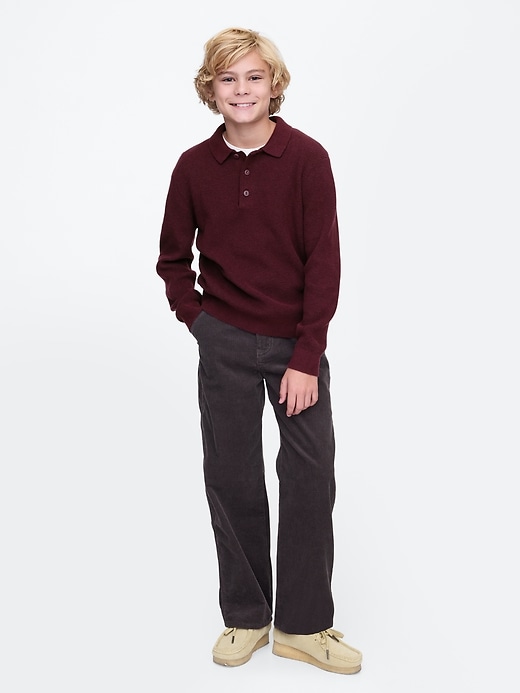 Image number 3 showing, Kids CashSoft Rib Polo Sweater