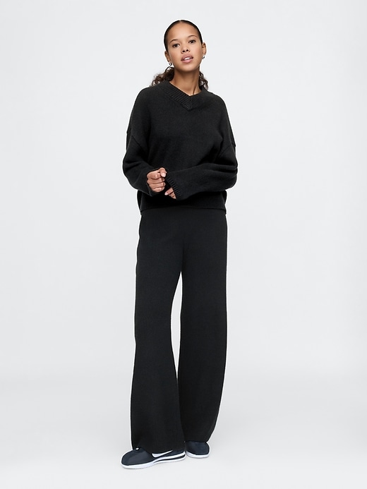 Image number 3 showing, CashSoft Oversized V-Neck Sweater