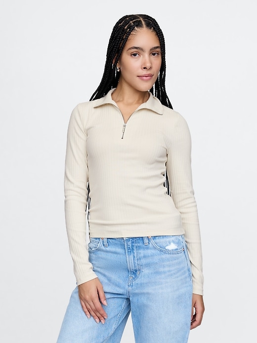 Image number 1 showing, Modern Rib Half-Zip Pullover