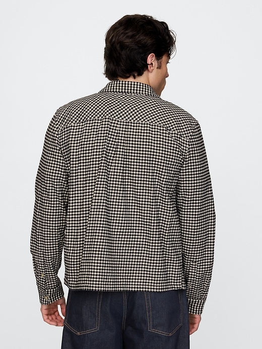 Image number 2 showing, Organic Cotton Flannel Zip Shirt