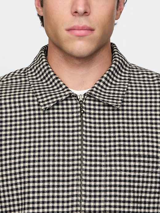 Image number 4 showing, Organic Cotton Flannel Zip Shirt