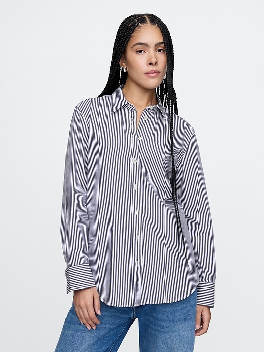 Image number 1 showing, Organic Cotton Poplin Long Shirt