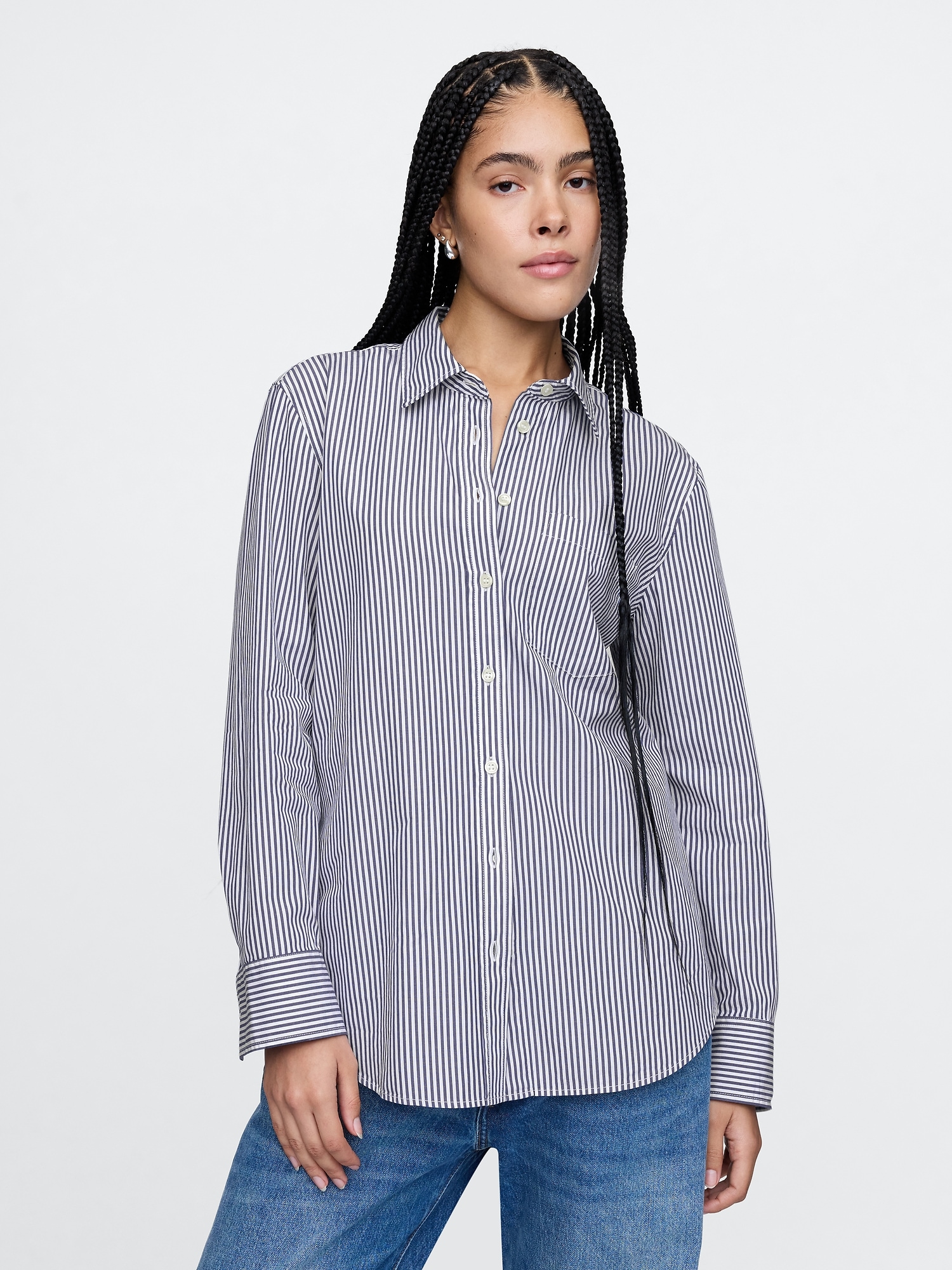 Organic Cotton Poplin Long Shirt