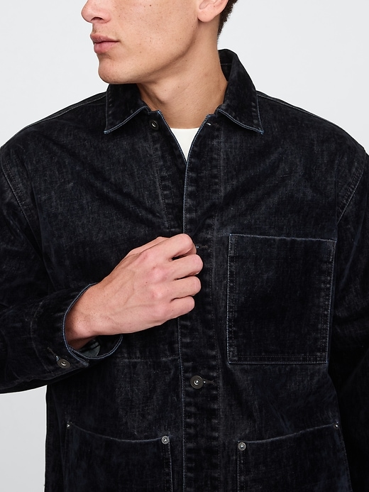 Image number 4 showing, Flocked Denim Chore Jacket