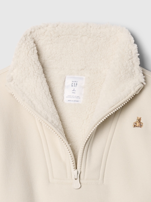 Image number 3 showing, babyGap Vintage Soft Sherpa Half-Zip Pullover