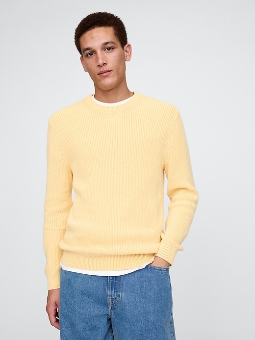 Image number 1 showing, Shaker-Stitch Crewneck Sweater