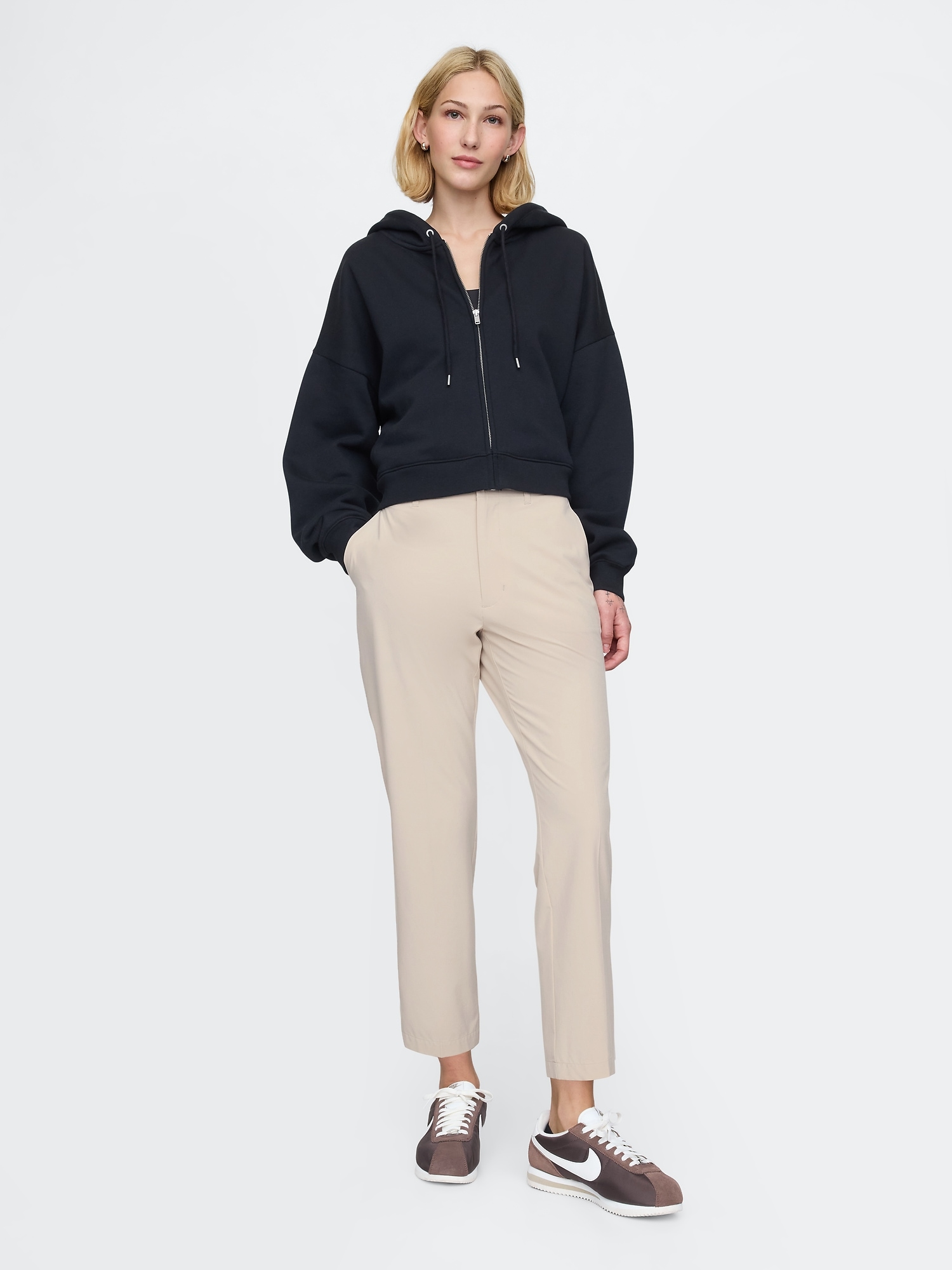 Gap Fit High Rise Downtown Runaround Pants In Bedrock Beige