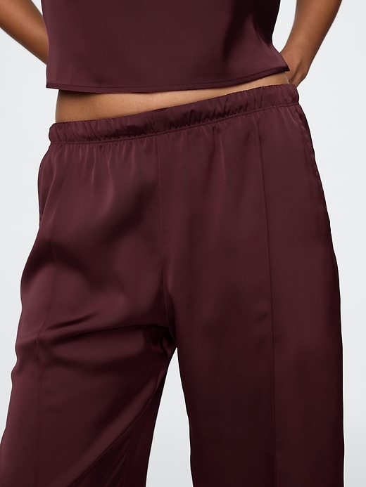 Image number 8 showing, Mid Rise Recycled Satin Seamed Pants