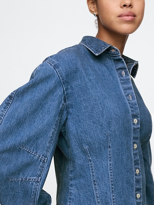 Image number 4 showing, Barrel-Sleeve Denim Shirt