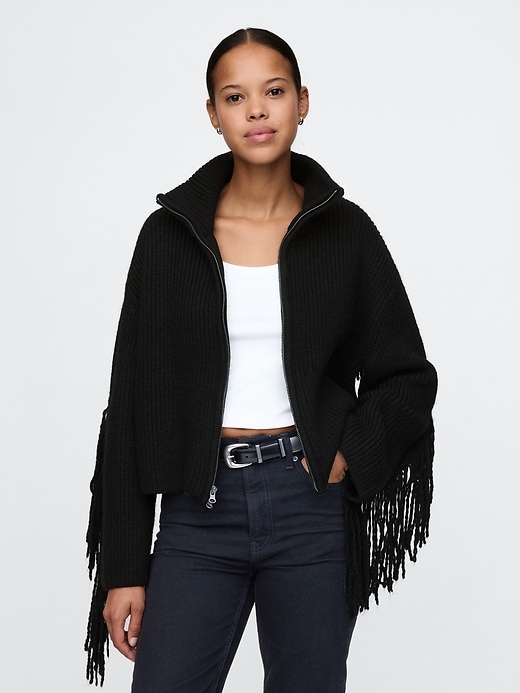 Image number 1 showing, Fringe Zip Cardigan