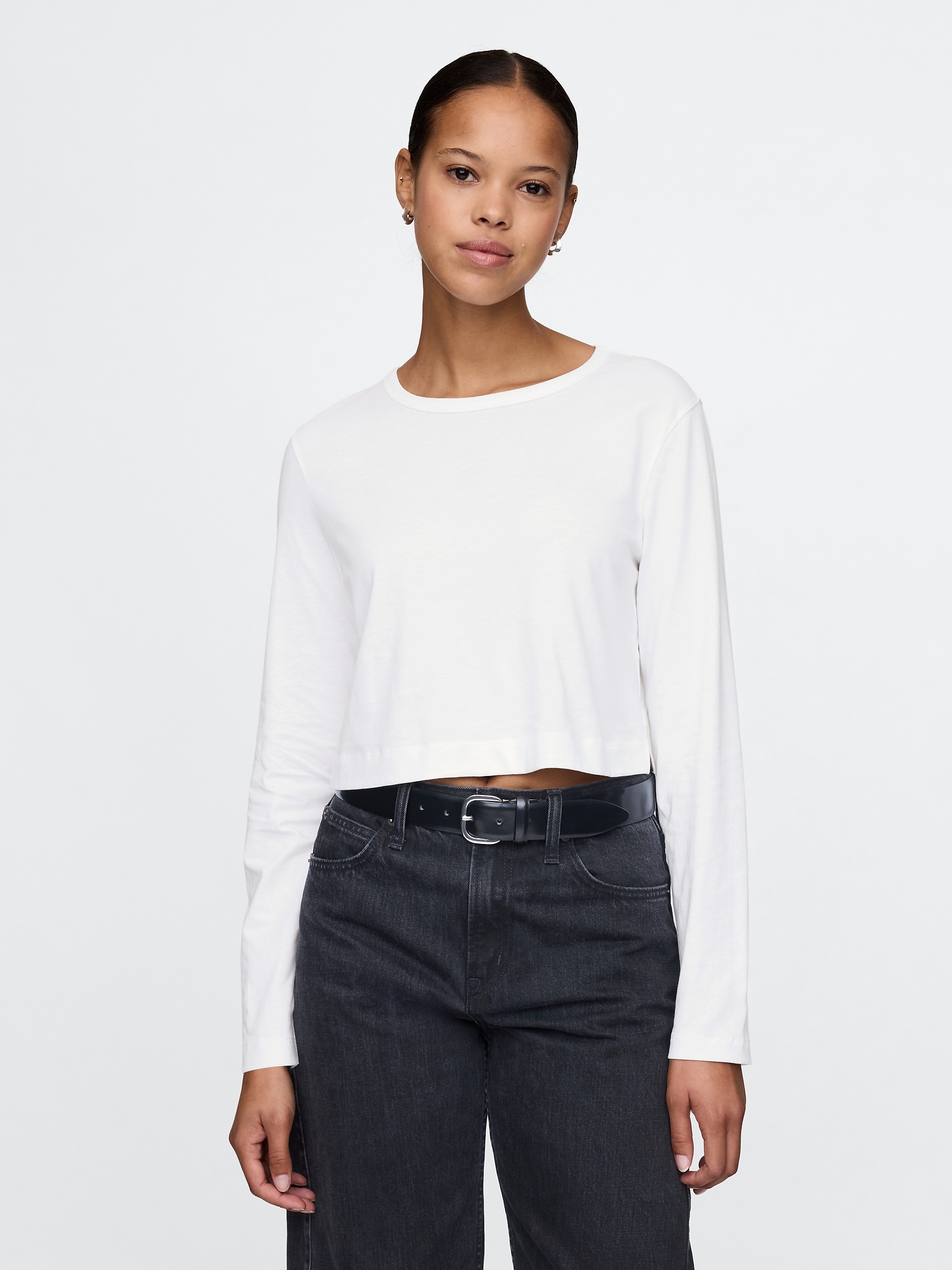 Organic Cotton Vintage Cropped T-Shirt