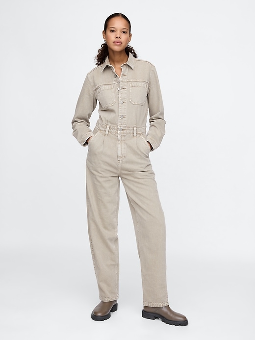 Image number 1 showing, Denim Utility Jumpsuit