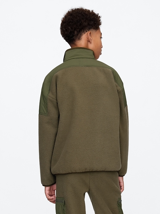 Image number 2 showing, Kids Sherpa Half-Zip Pullover