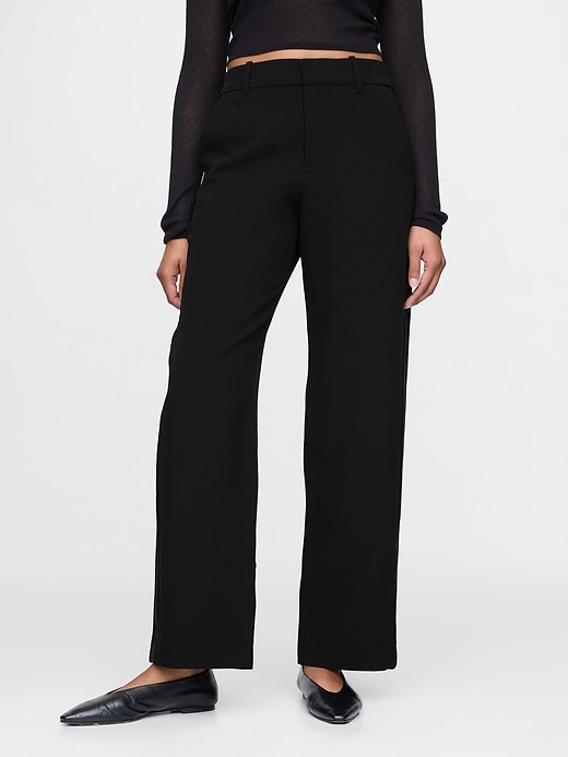 Image number 2 showing, 365 Mid Rise Satin-Trim Trousers