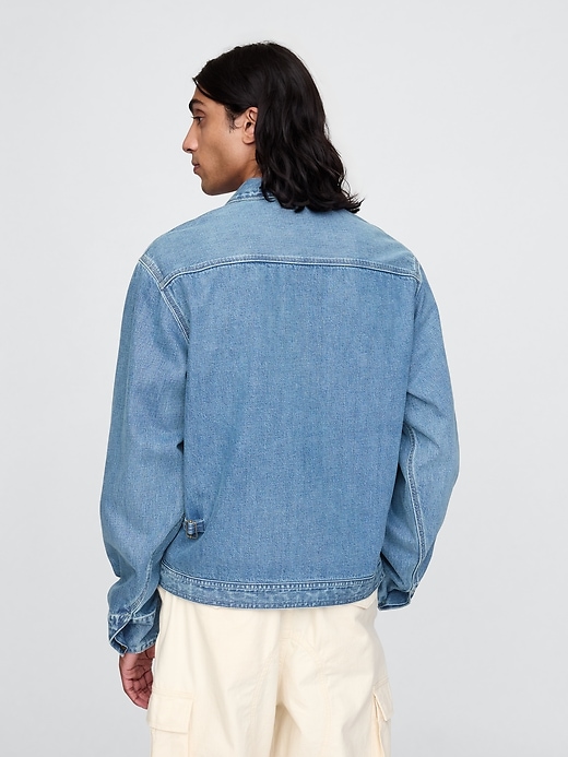 Image number 2 showing, Denim Zip Shirt Jacket