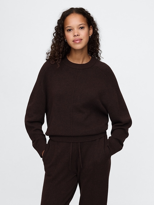 Image number 1 showing, CashSoft Slouchy Seam Sweater