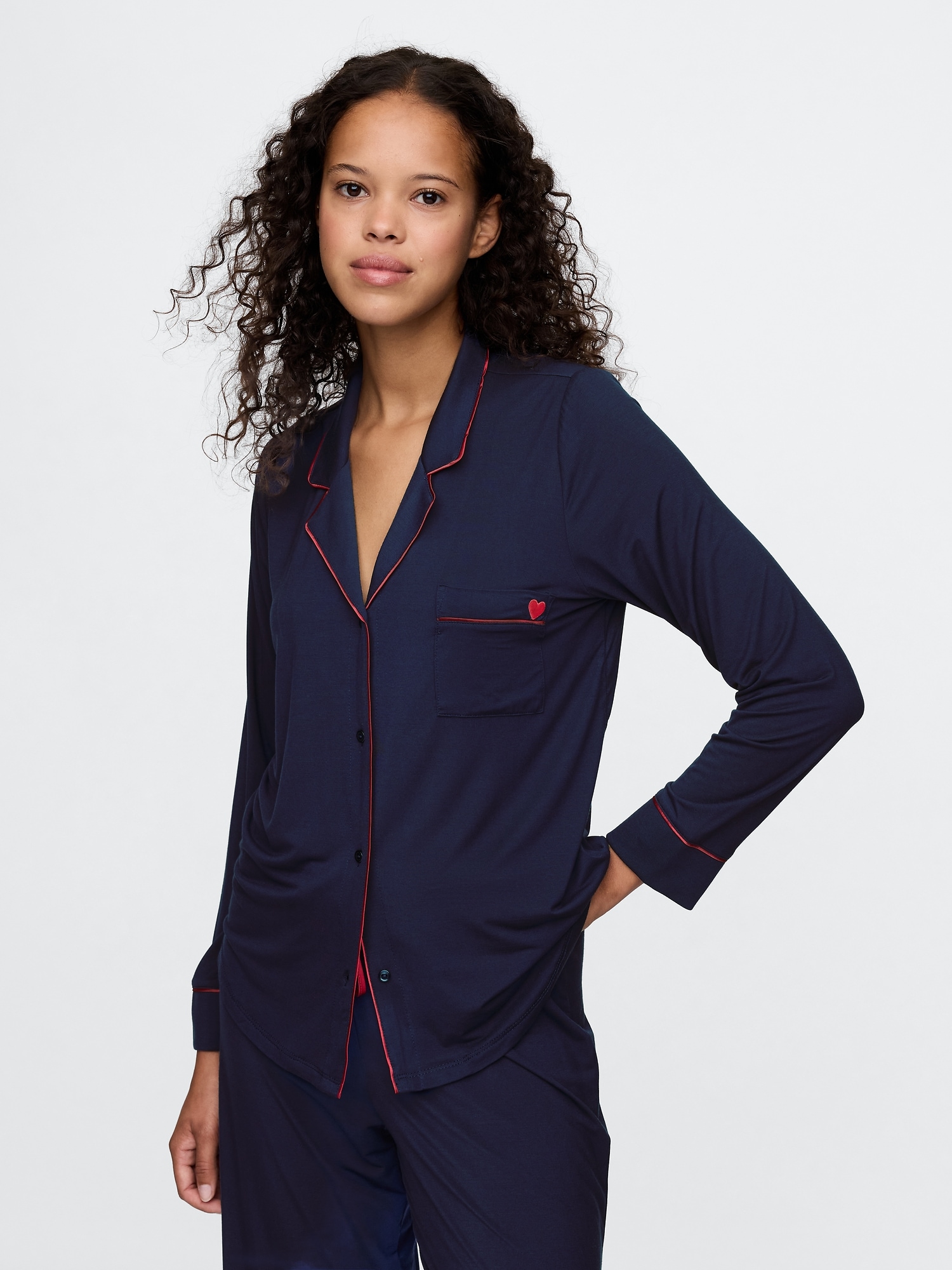 Modal Pajama Shirt - Blue