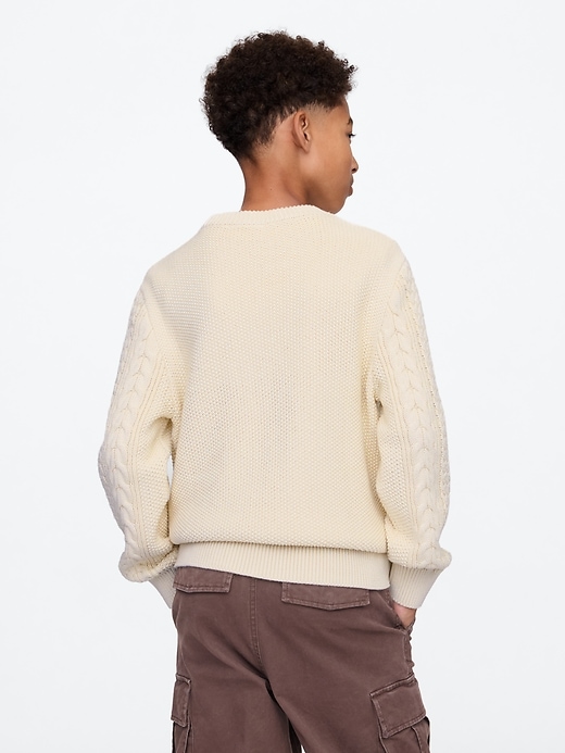 Image number 2 showing, Kids Classic Cable-Knit Sweater