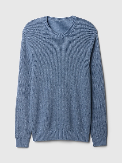 Image number 5 showing, Shaker-Stitch Crewneck Sweater