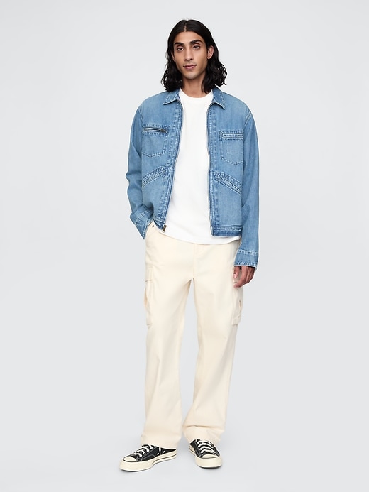 Image number 3 showing, Denim Zip Shirt Jacket